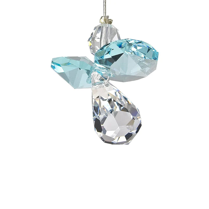 Crystal Fantasy Guardian Angel Suncatcher, Aquamarine 21 Woodstock Chimes 