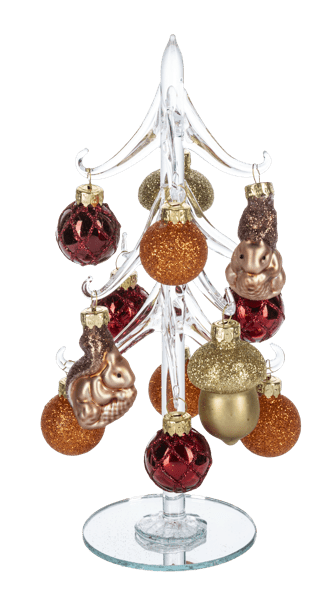 Nuts For Fall Glass Tree 28 Decor GANZ 