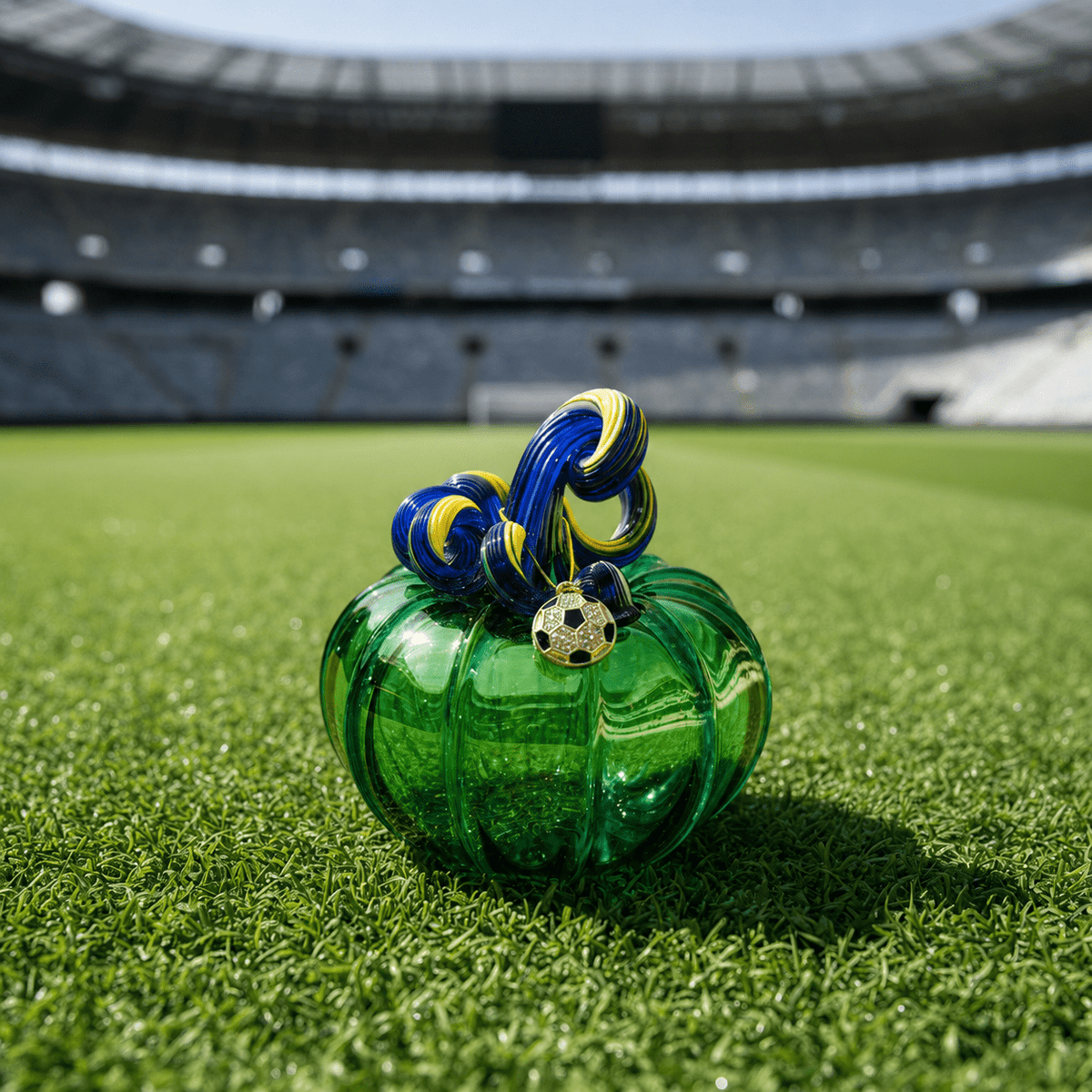 World Cup 2026 Squat Pumpkins Inspo Luke Adams Glass Blowing Studio Green - Blue - Yellow 