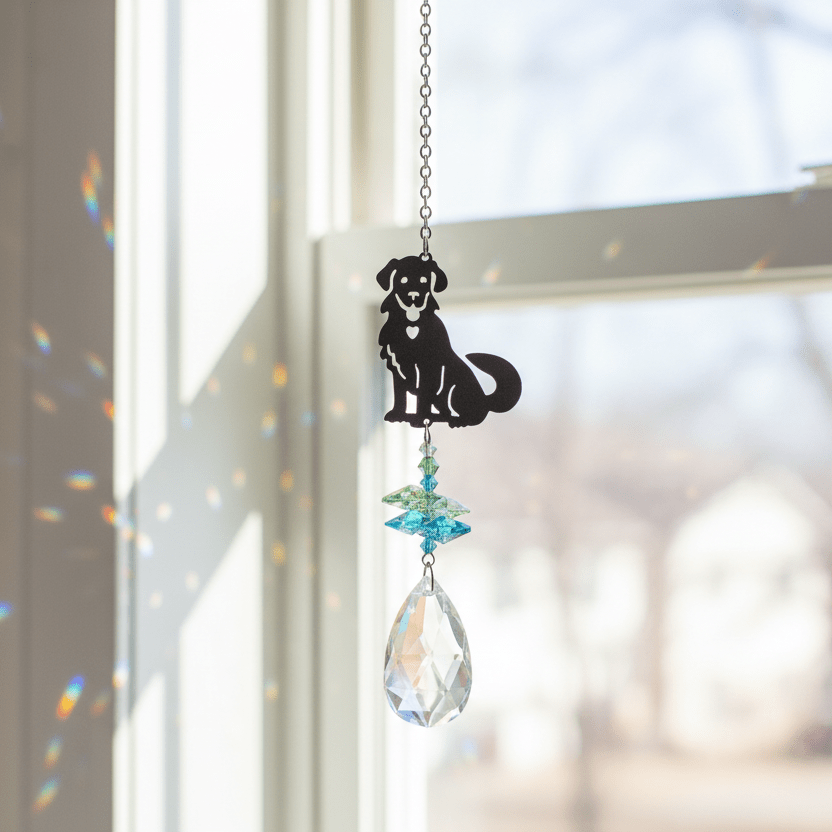 Crystal Fantasy Dog Suncatcher, 11 Woodstock Chimes 