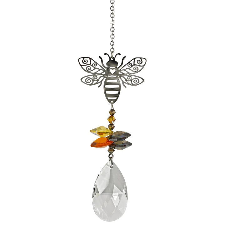 Crystal Fantasy Bee Suncatcher, 6 Woodstock Chimes 