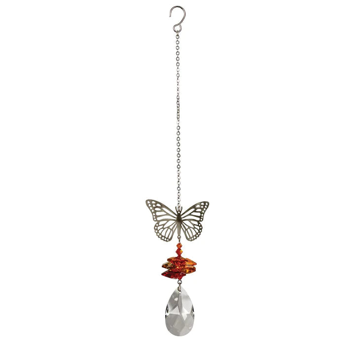Crystal Fantasy Butterfly Suncatcher, 7 Woodstock Chimes 