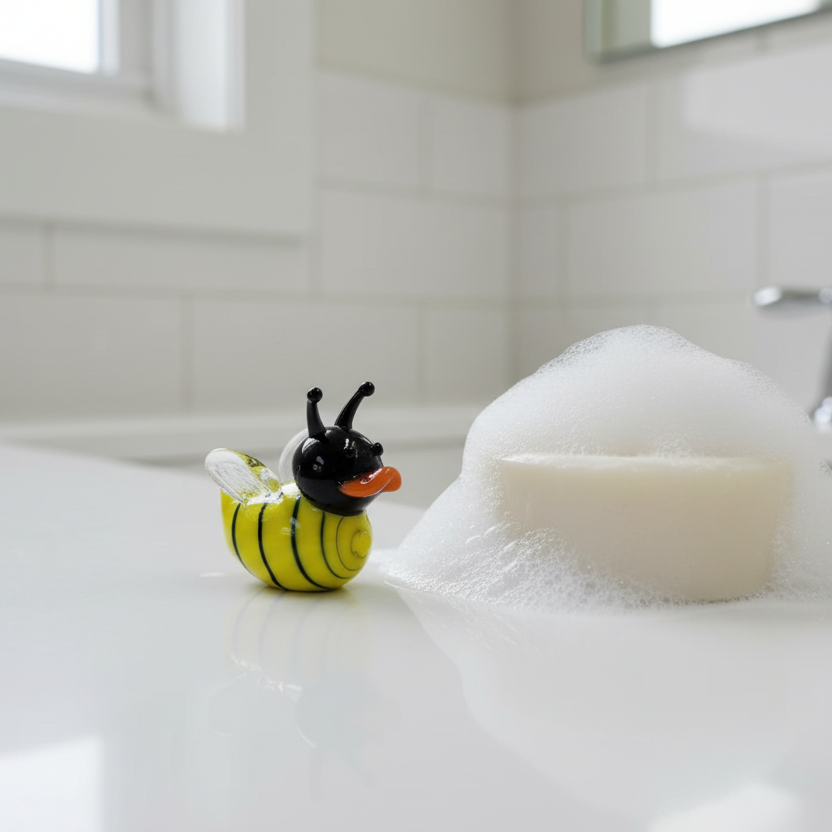 Bumble Bee - Mini Glass Rubber Duck