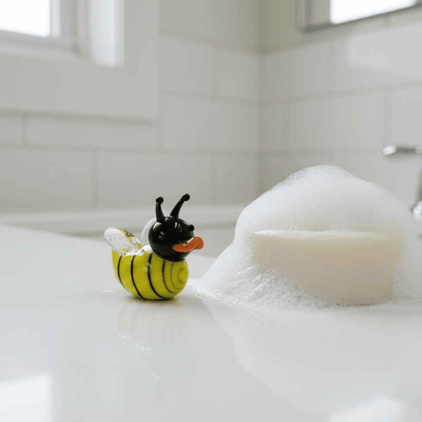 Bumble Bee - Mini Glass Rubber Duck Miniature Alex 