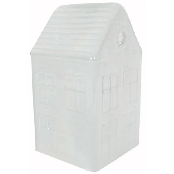 Mercury Glass House, White Luster India House Brass 