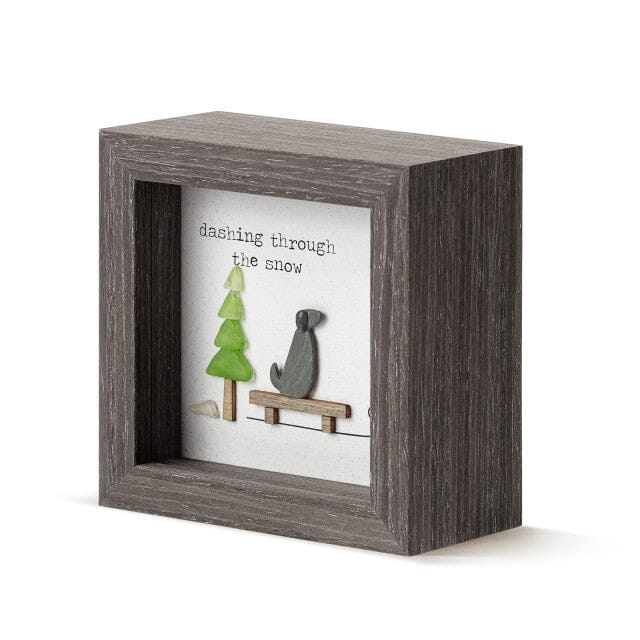 Shadow Box Frame, Dashing Through The Snow Decor Demdaco 