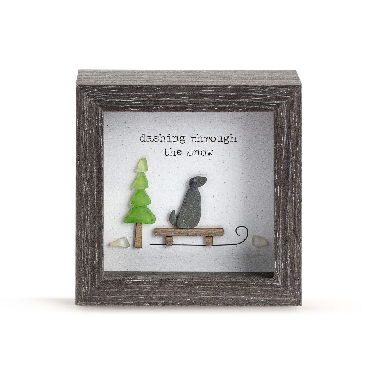 Shadow Box Frame, Dashing Through The Snow Decor Demdaco 