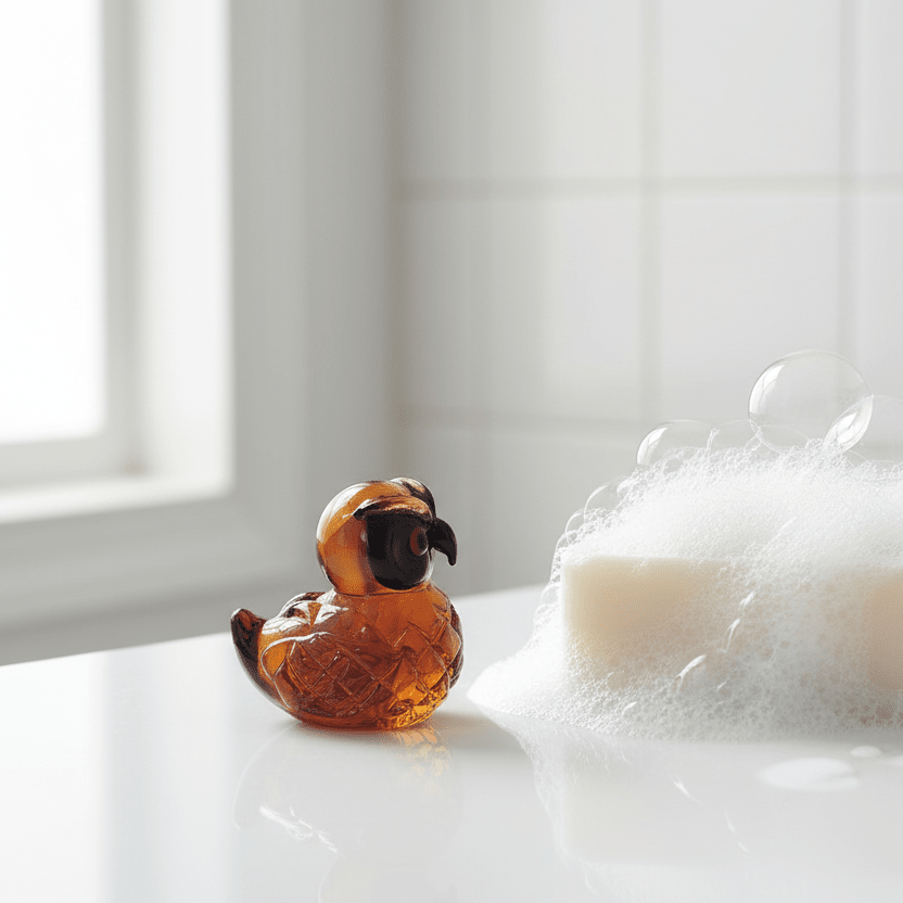 Owl - Mini Glass Rubber Duck Miniature Alex 