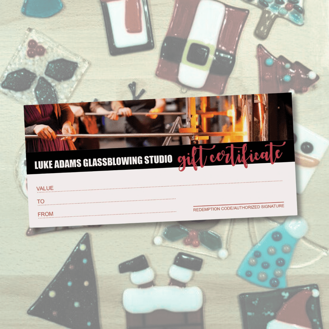 Fused Glass Ornament Class Gift Certificate Gift Cards Luke Adams Glass Blowing Studio 
