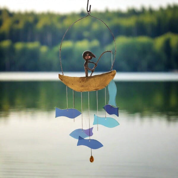 Sea Glass Wind Chime, Fisherman Gift Essentials 