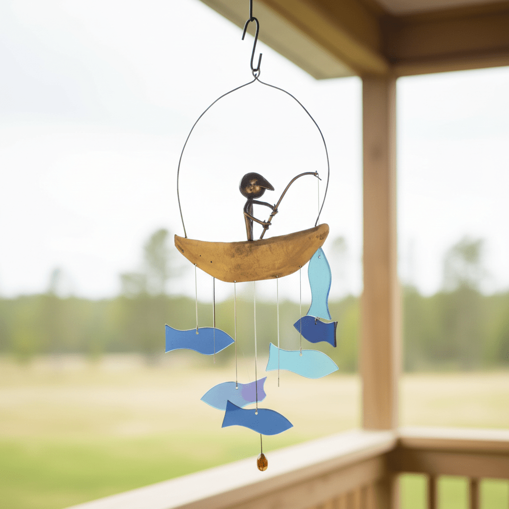 Sea Glass Wind Chime, Fisherman Gift Essentials 