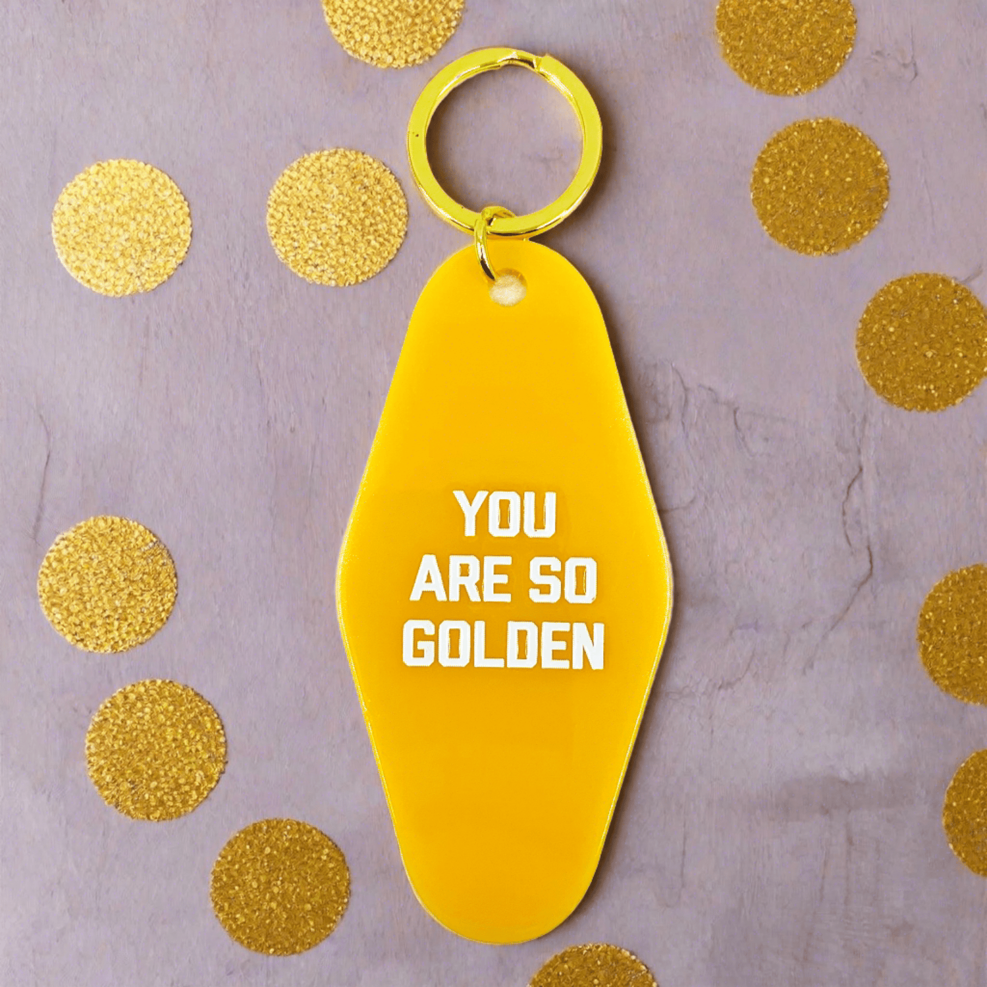 Retro Keychain, You Are So Golden Accessory Golden Gems 