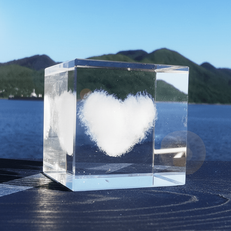 Heart Cloud Paperweight Decor - 