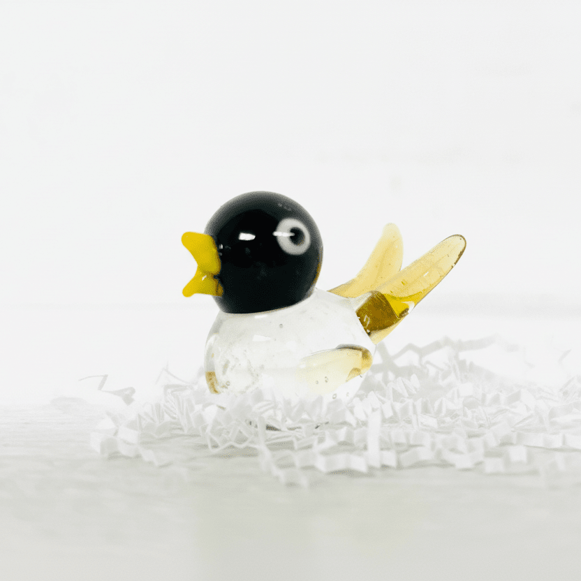 Tiny Black Songbird Miniature Alex 