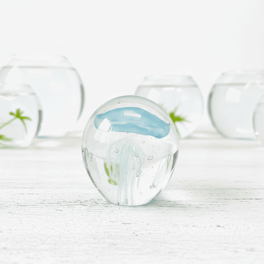 Bubble Glow in the Dark Jellyfish Paperweight 2, Light Blue A Decor Chesapeake Bay 