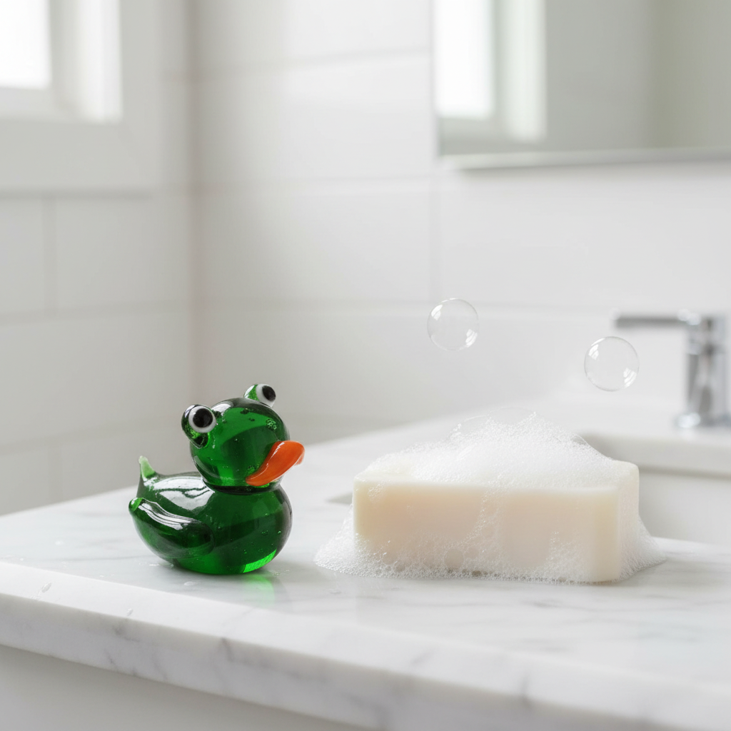 Frog - Mini Glass Rubber Duck