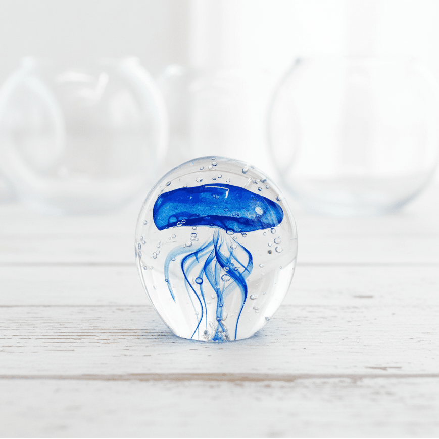 Bubble Glow in the Dark Jellyfish Paperweight 4, Blue C Decor Chesapeake Bay 