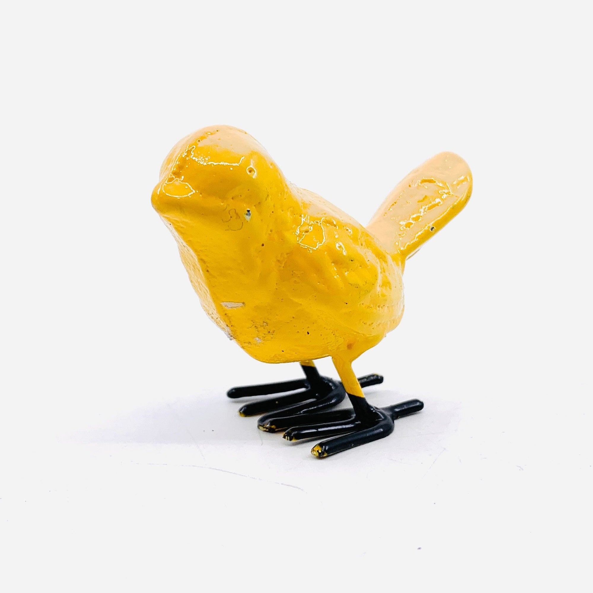 Little Cast Iron Bird, Boho Yellow Decor Ganz 