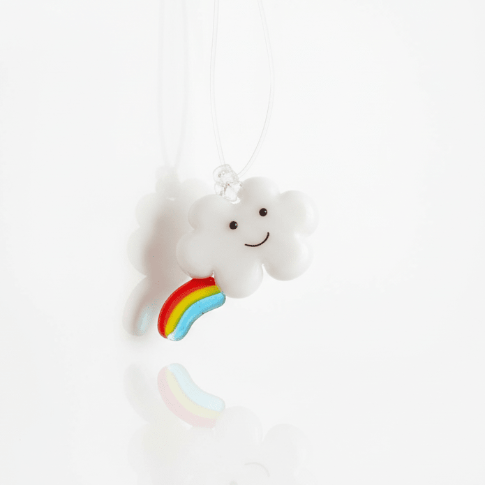 Tiny Glass Rainbow Cloud Suncatcher Miniature Alex 
