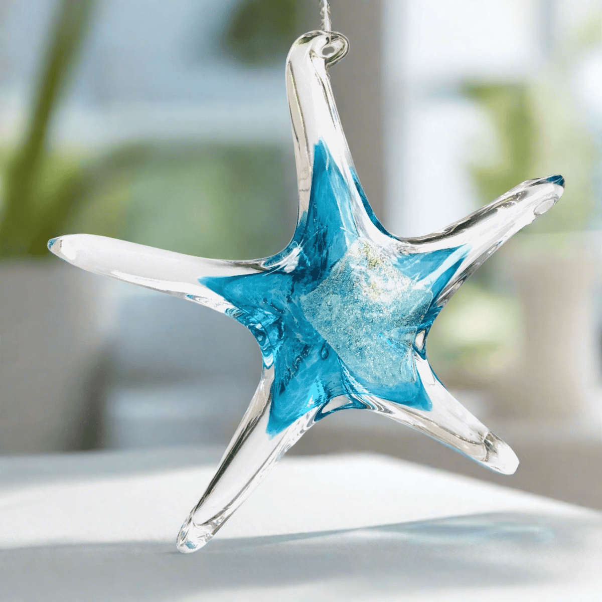 March Birthstone Hanging Star Birthstone Luke Adams Glass Blowing Studio 