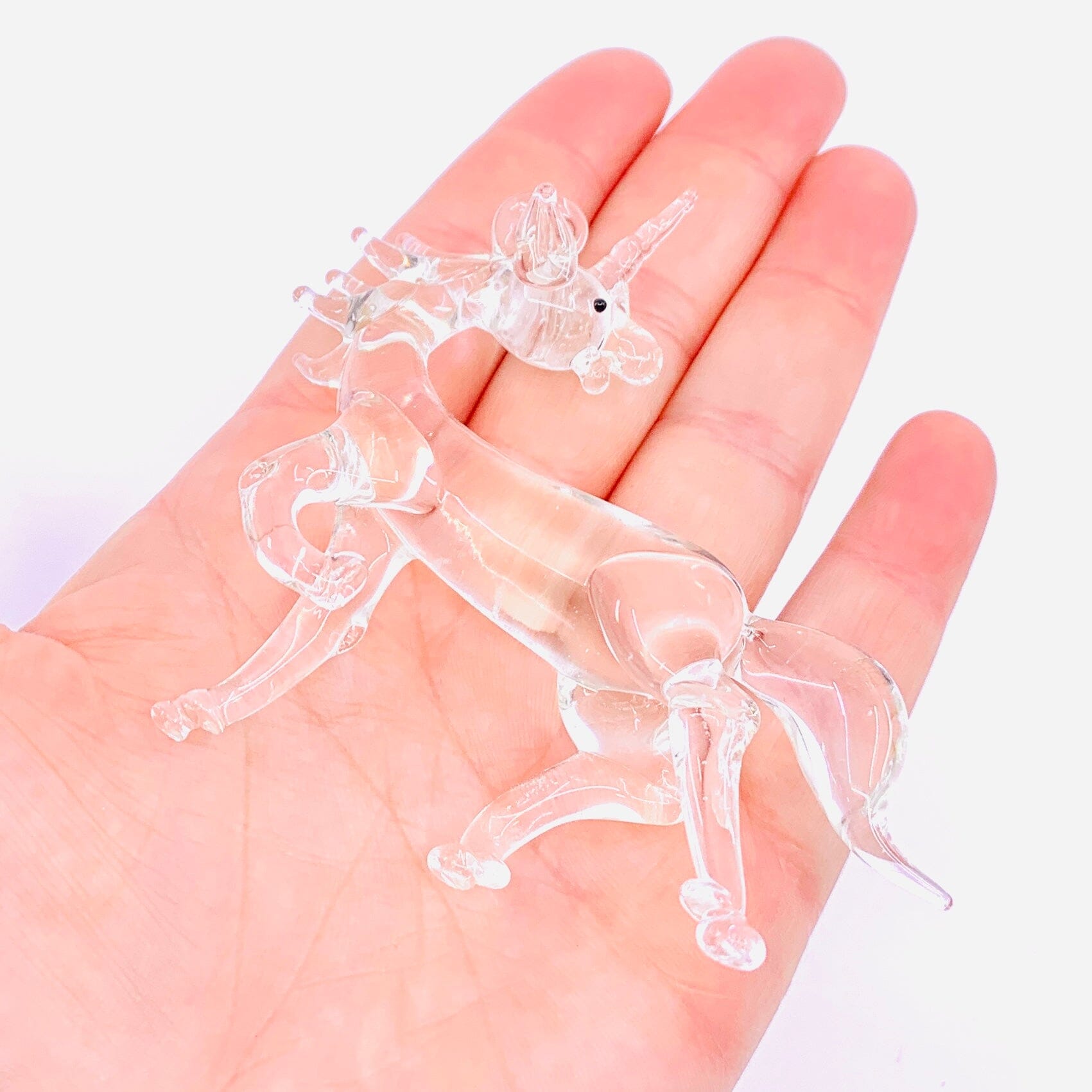 Ribbon Glass Ornament, Unicorn Art Studio 