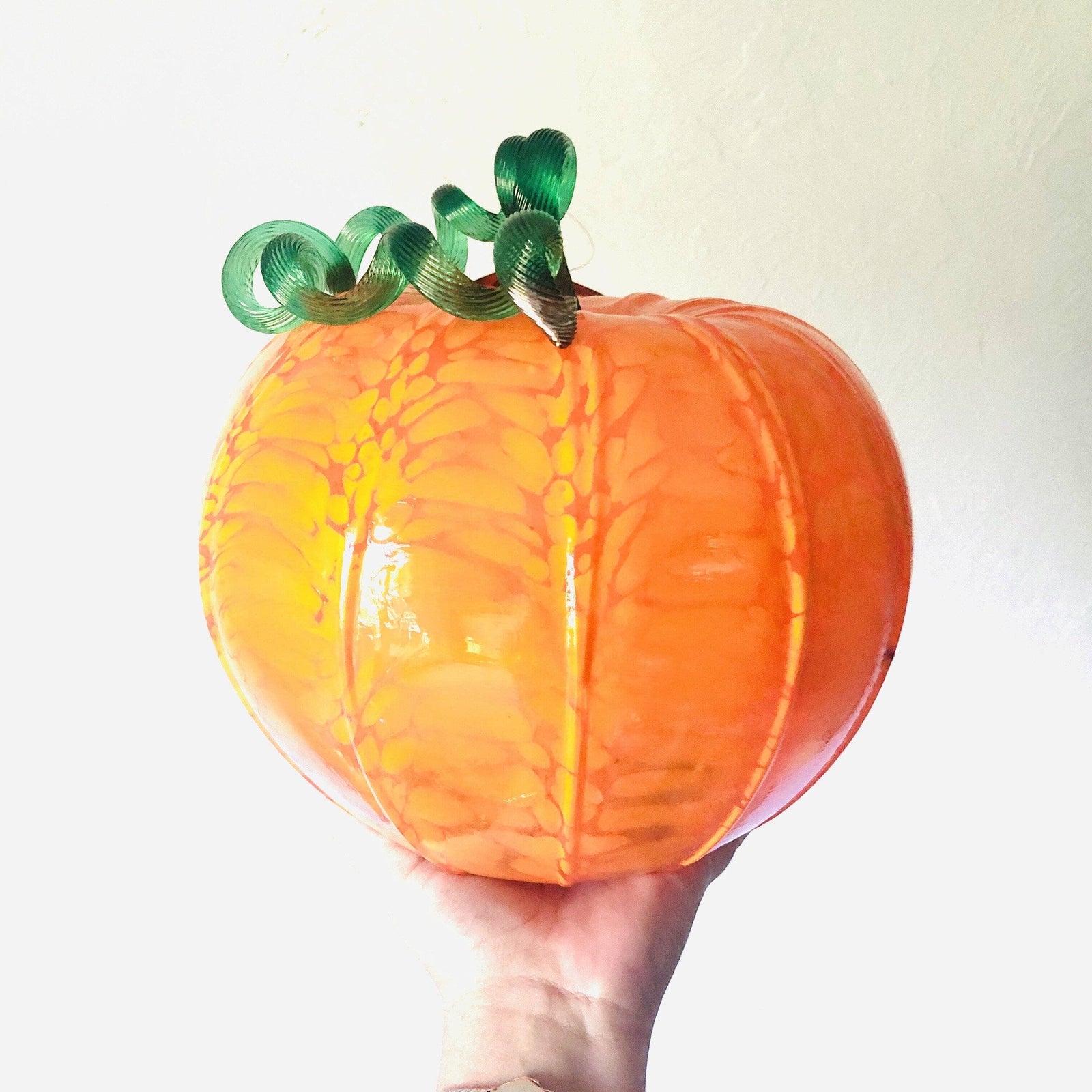 Brilliant Yellow Pumpkin Pumpkin Luke Adams Glass Blowing Studio 