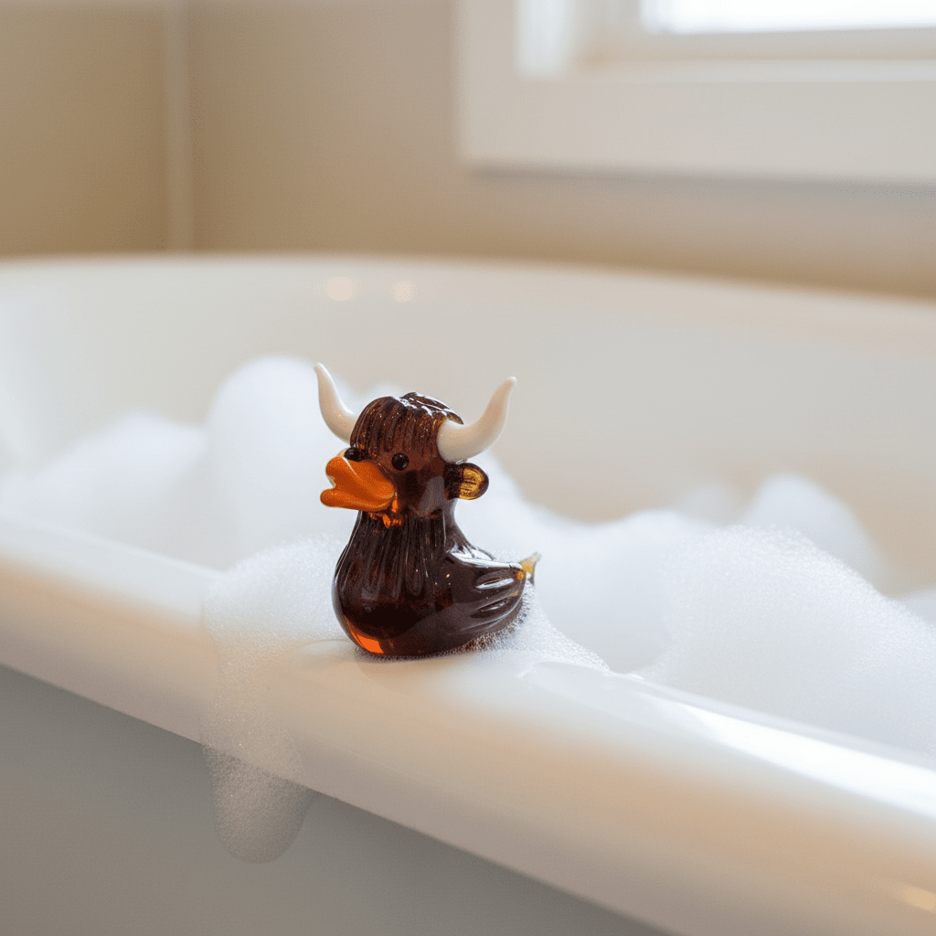 Highland Cow Rubber Duck Miniature Alex 