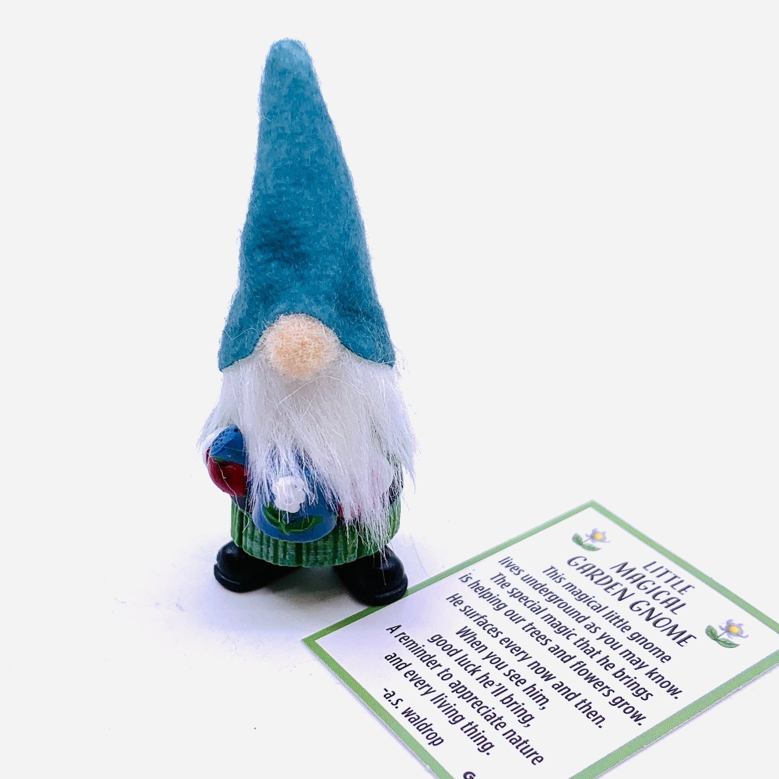 Little Magical Garden Gnome, Turquoise Hat Miniature GANZ 