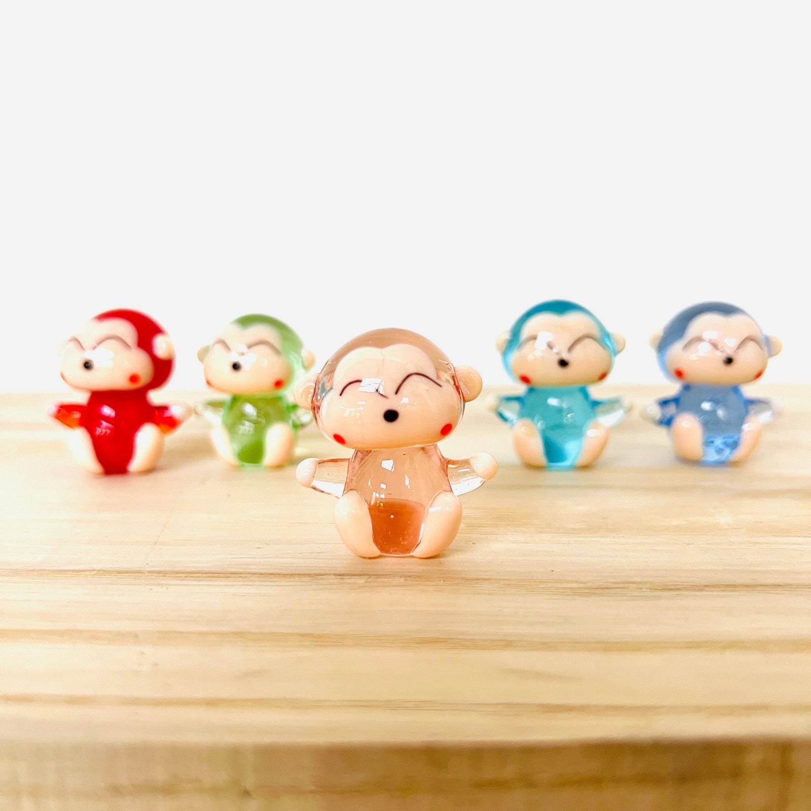 Tiny Glass Monkey, Pink Lemonade Miniature Alex 