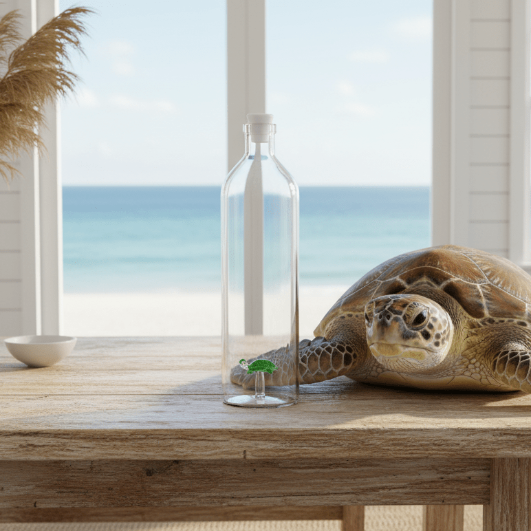 Glass Carafe, Turtle Decor Balvi 