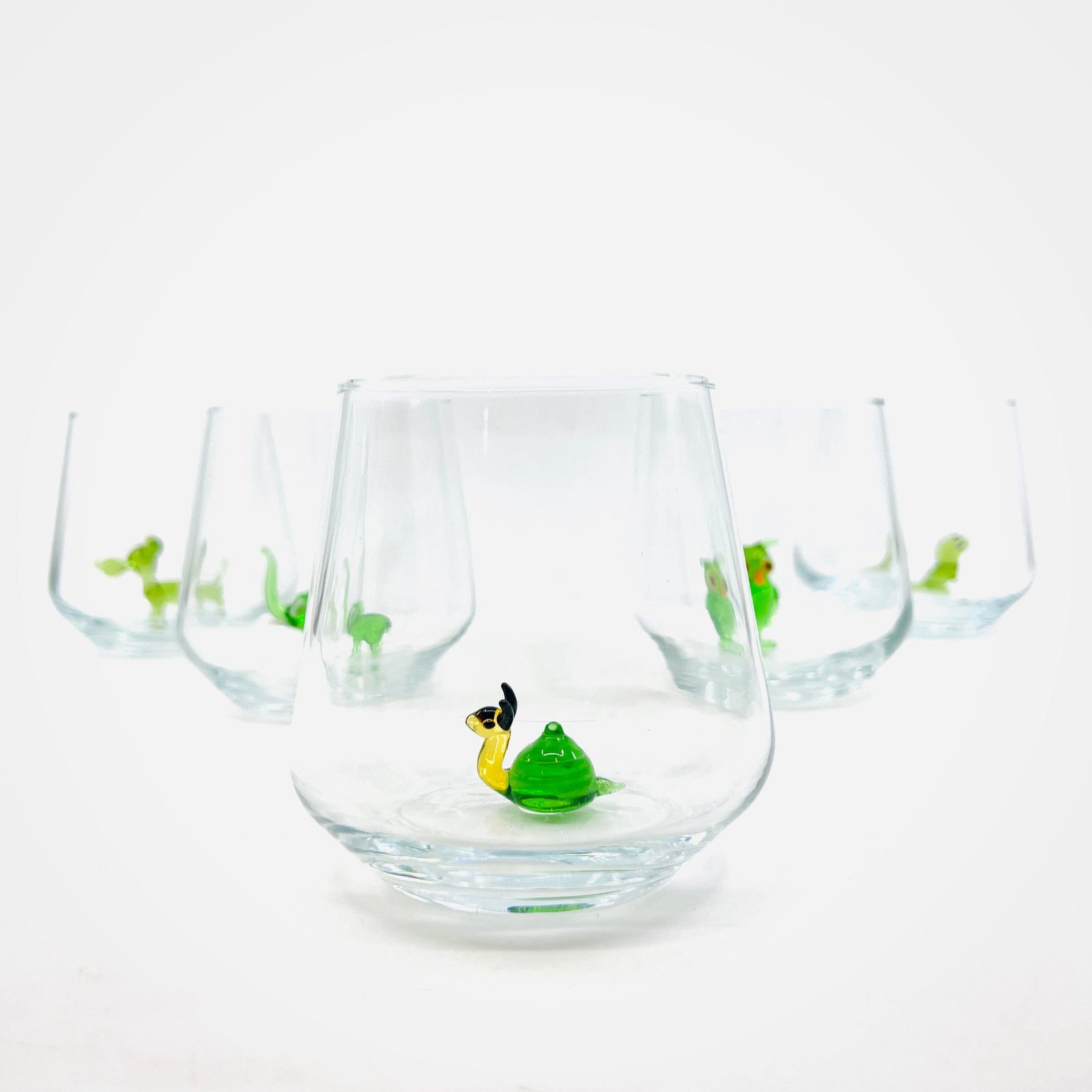 Tiny Animal Wine Glass, Snail Decor MiniZoo 