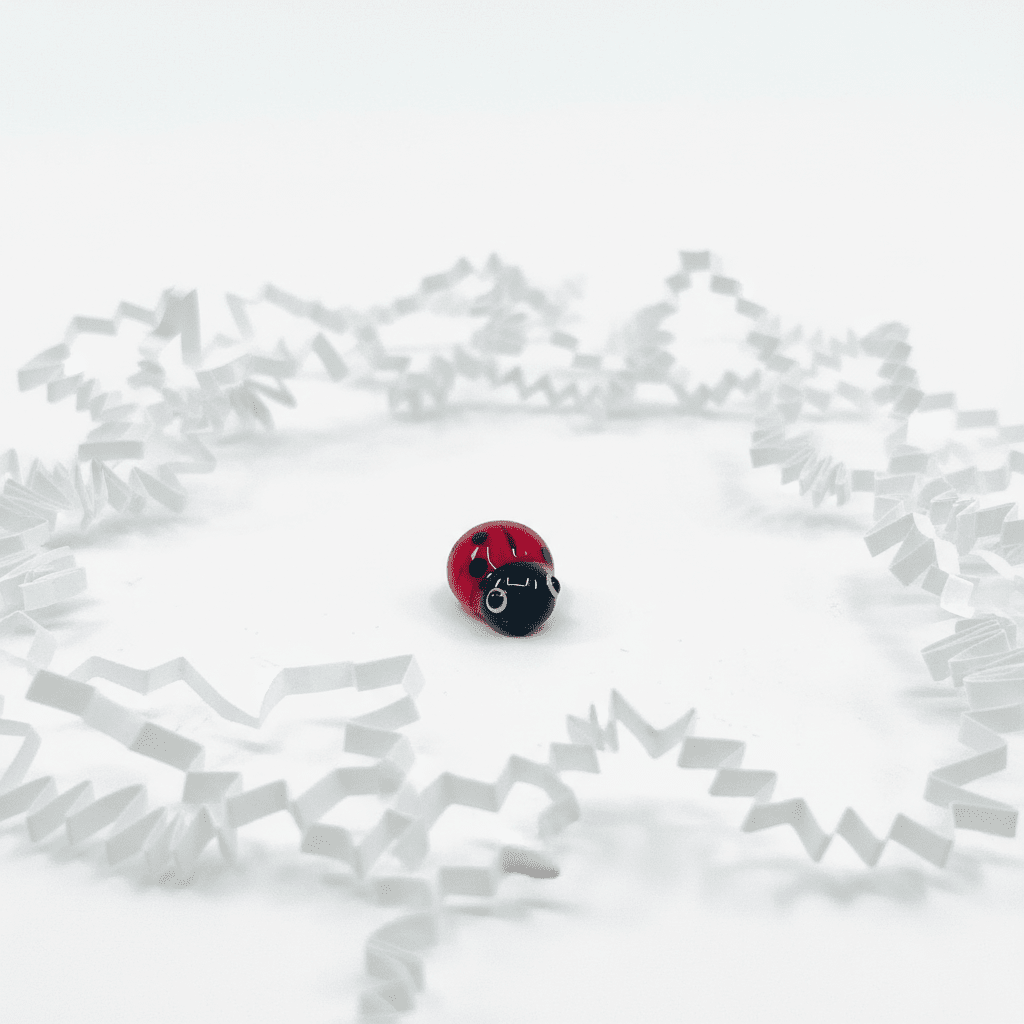 Tiny Glass Ladybug Miniature - 