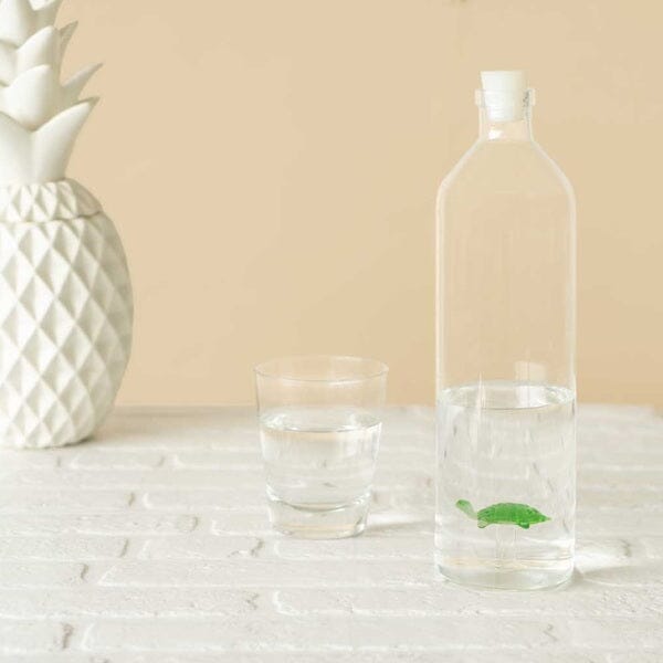 Glass Water Bottle, Turtle Decor Balvi 