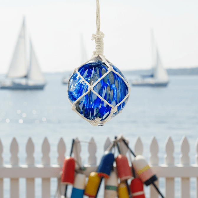 Macrame Glass Globe - Last One Decor Barry Owen 