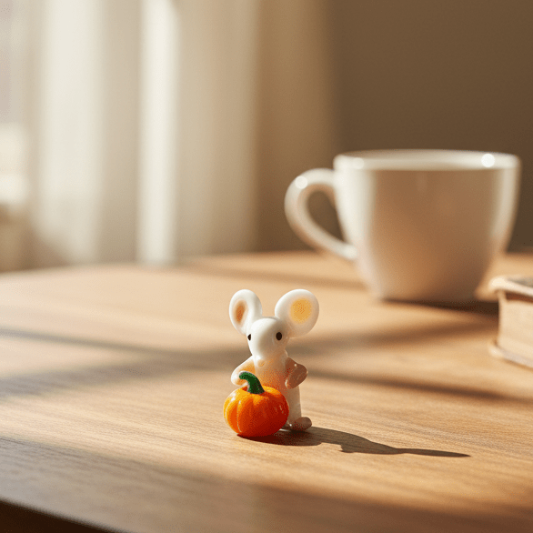 Tiny Pumpkin Pal Mouse - Hugging 138 Miniature - 
