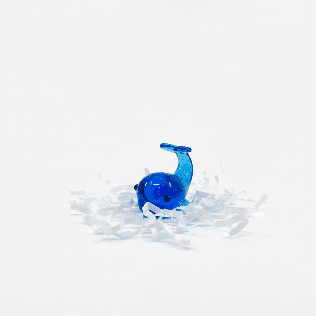 Tiny Animal Dark Blue Whale Miniature Alex 