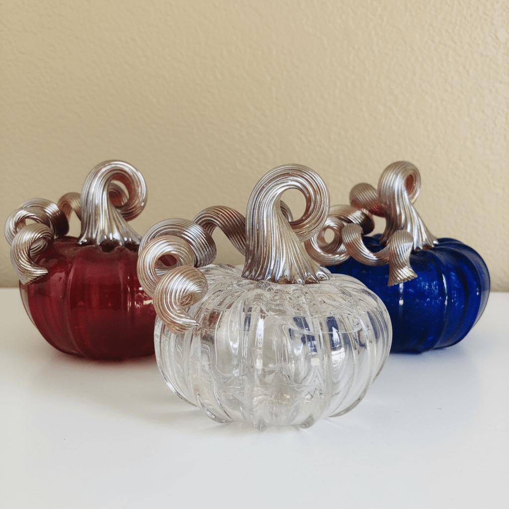 Patriotic Pumpkin Trio Inspo Luke Adams Glass Blowing Studio 