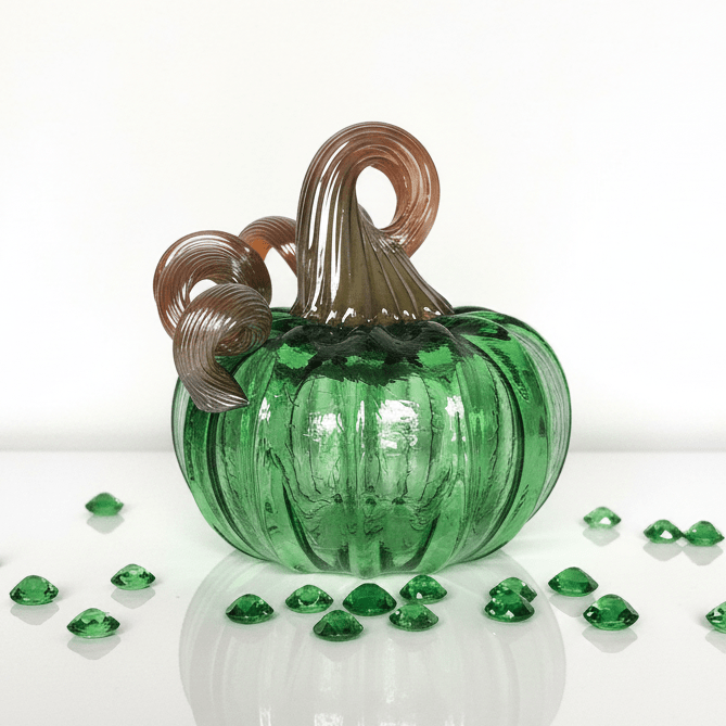 May Birthstone Pumpkin Birthstone Luke Adams Glass Blowing Studio 
