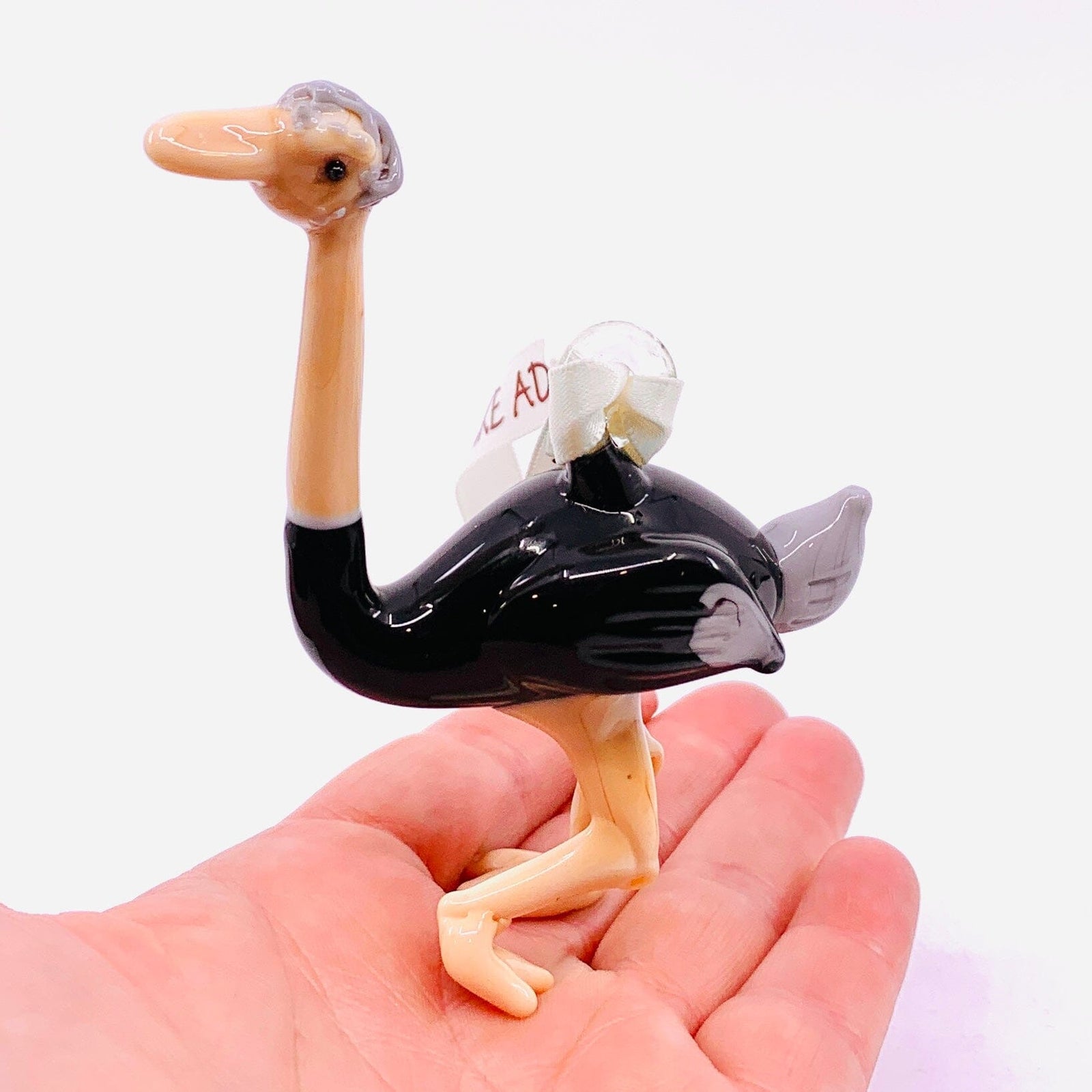 Ribbon Glass Ornament, Emu Art Studio 