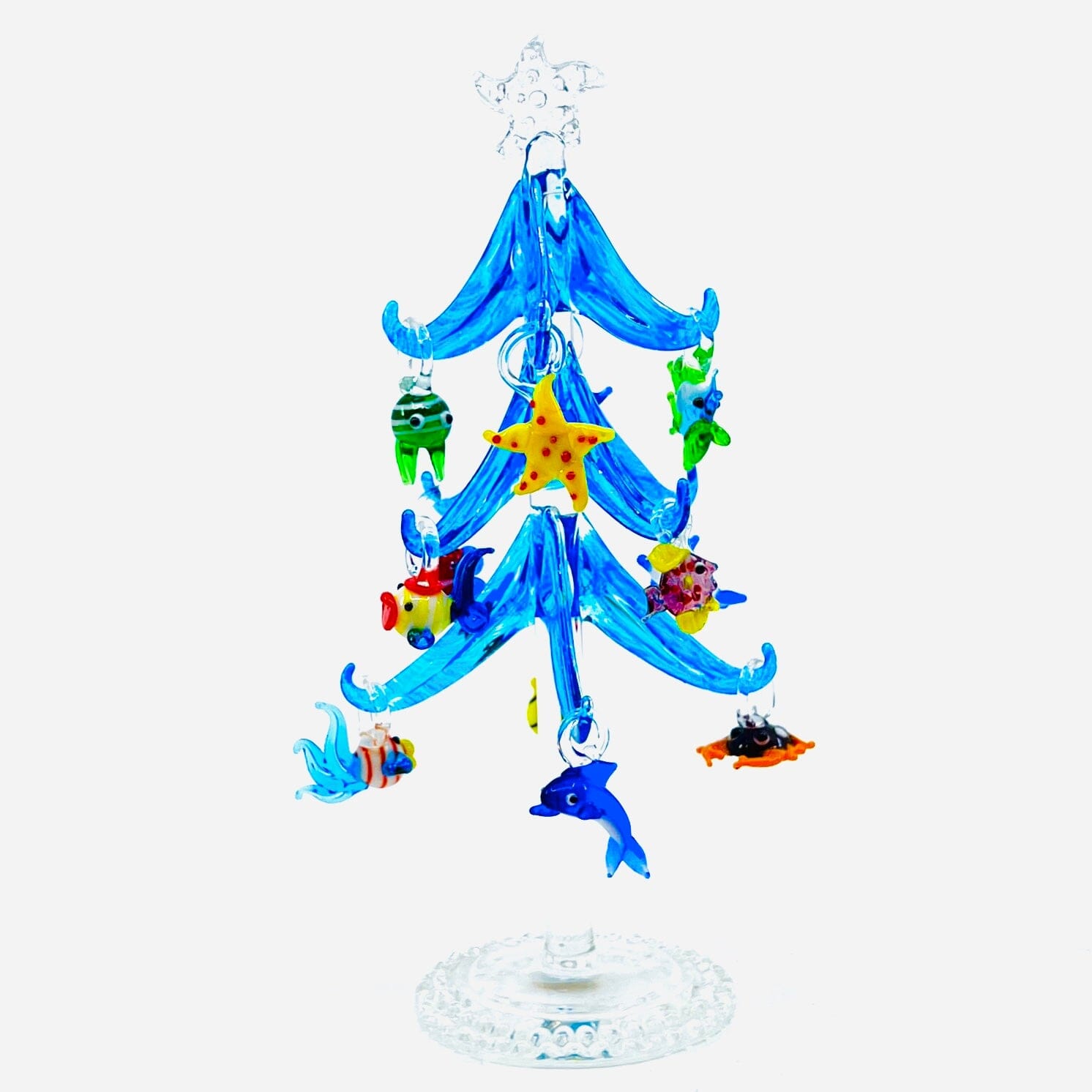 Ultimate Glass Miniature Christmas Tree 6 “Sea Life” Decor Gift Essentials 
