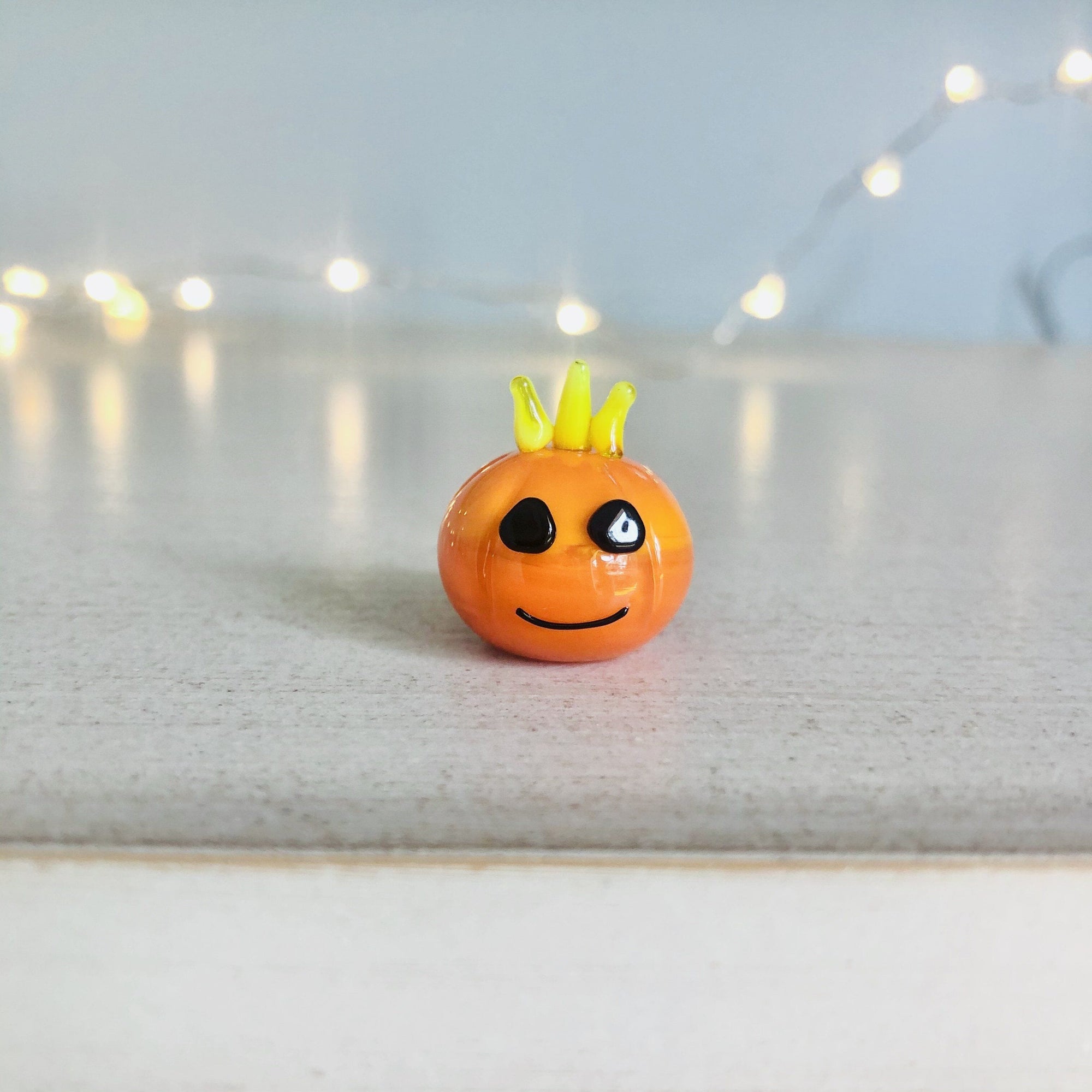 Tiny Jack O’Lanterns Luke Adams Glass Blowing Studio Pumpkin King 