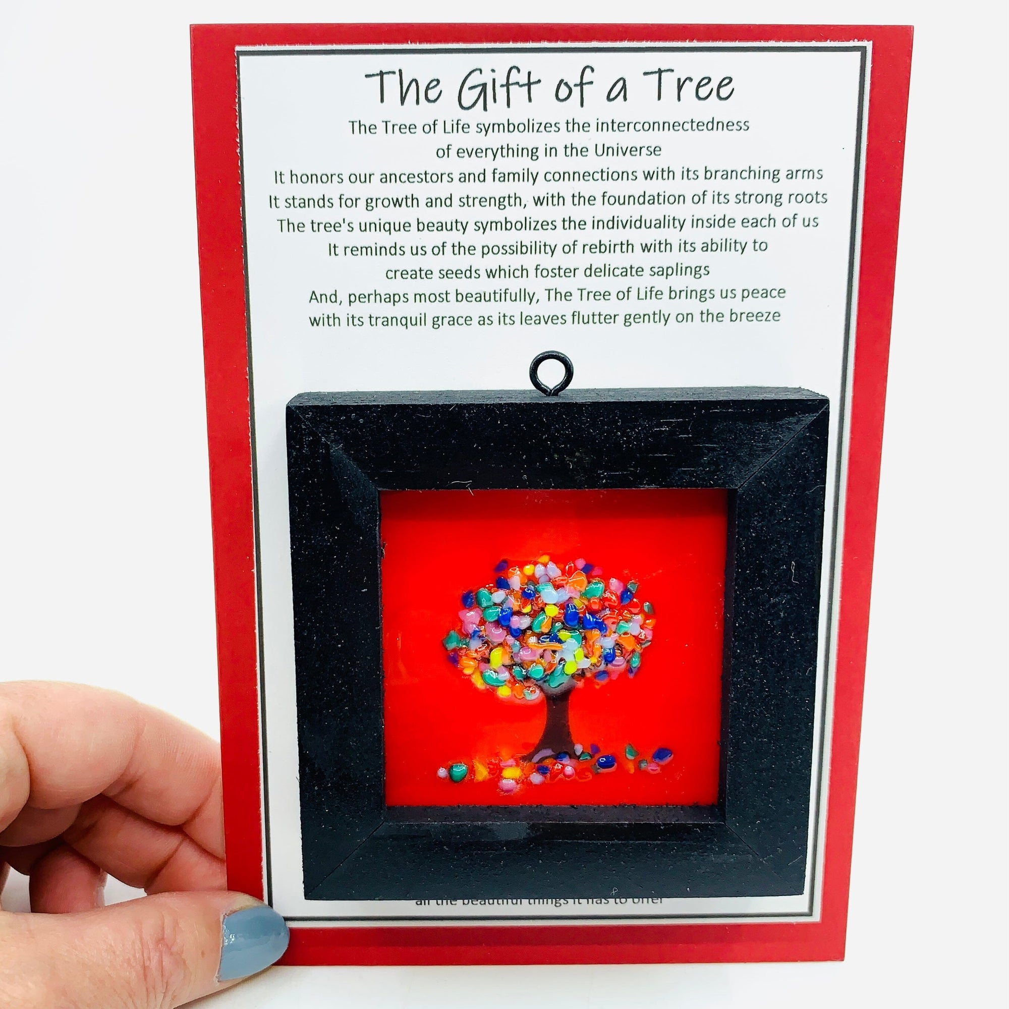 Fused Glass Tree of Life Shadow Box 16 Decor Glimmer Glass Gifts 