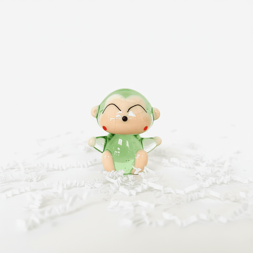 Tiny Glass Pistachio Monkey Miniature Alex 