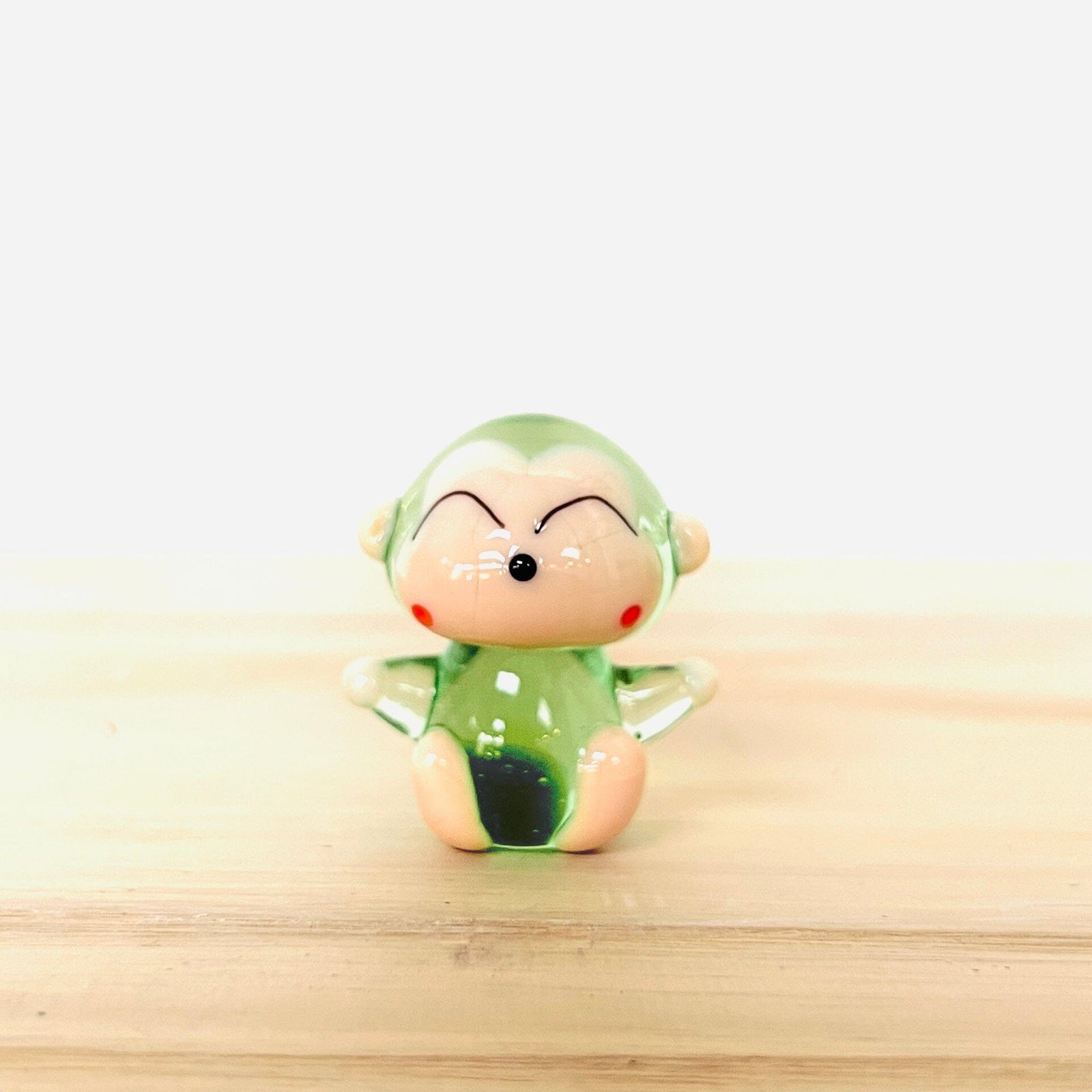 Tiny Glass Monkey, Pistachio Miniature Alex 
