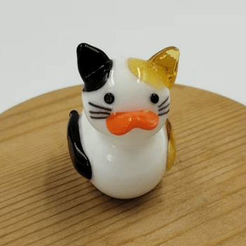 Cat Glass Duck Miniature - 