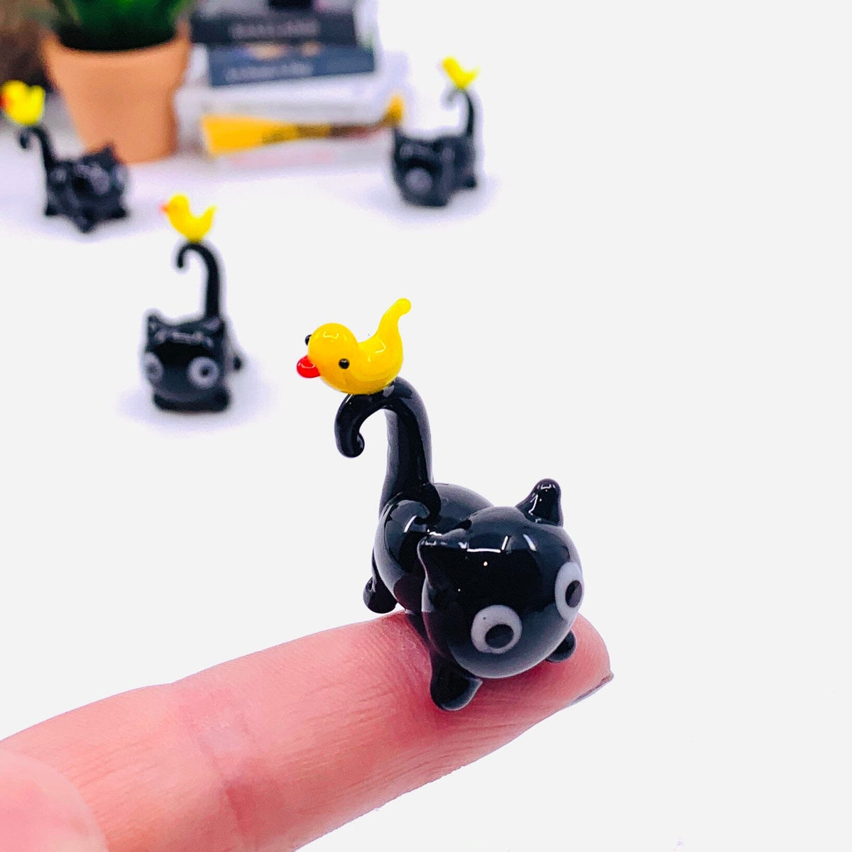 Little Glass Ducky Cat 61 Miniature Alex 