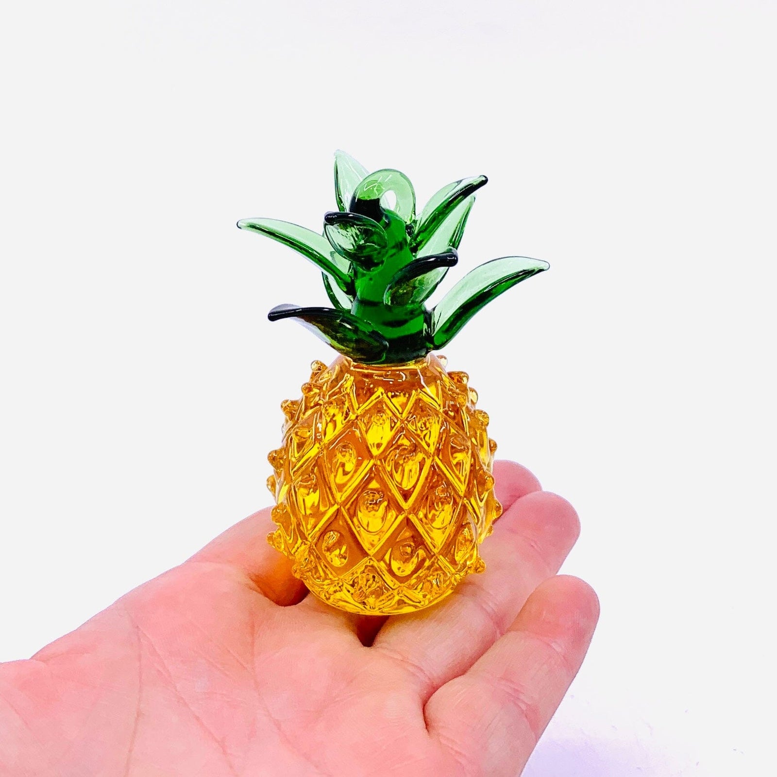 Ribbon Glass Ornament, Pineapple Art Studio 