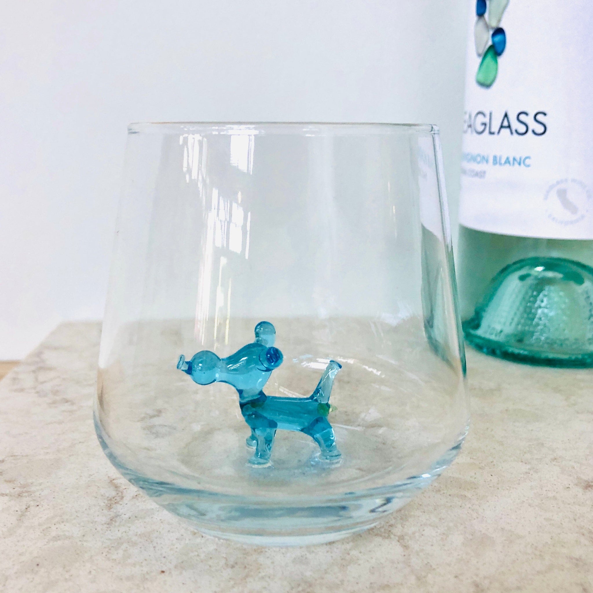 11 Oz Tiny Animal Wine Glass Balloon Dog Luke Adams Glass Blowing Studio 11-oz-tiny-animal-wine-glass-balloon-dog-luke-adams-glass-blowing-studio
