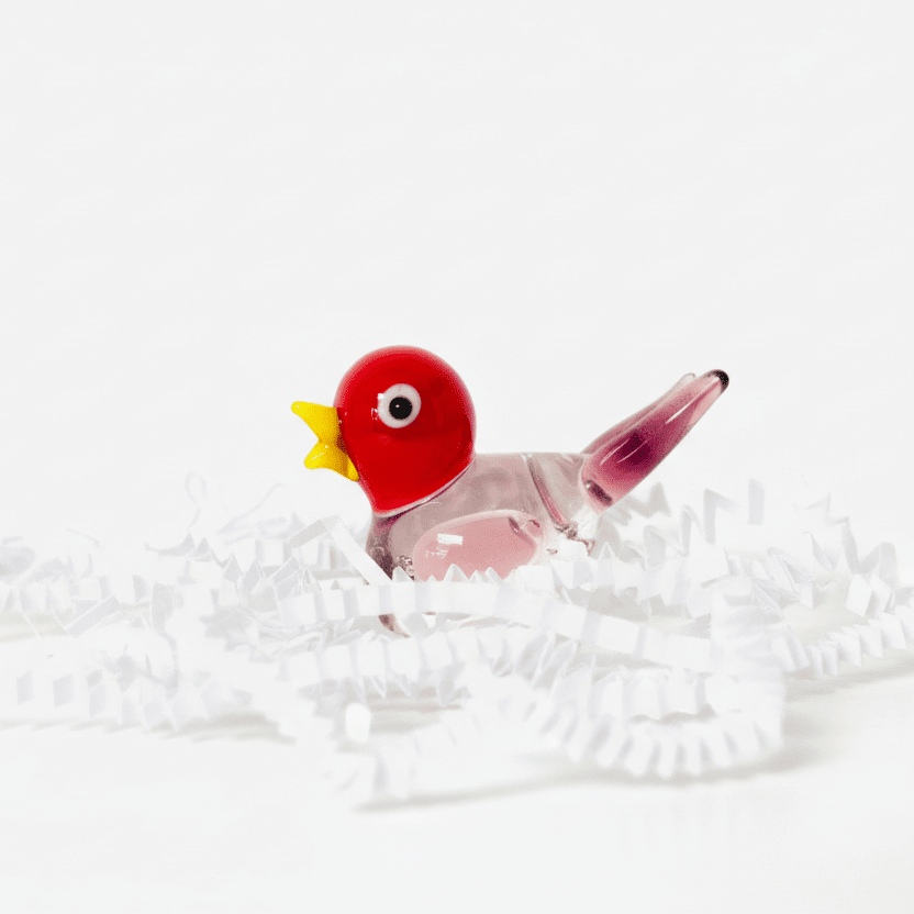 Tiny Red Songbird Miniature Alex 