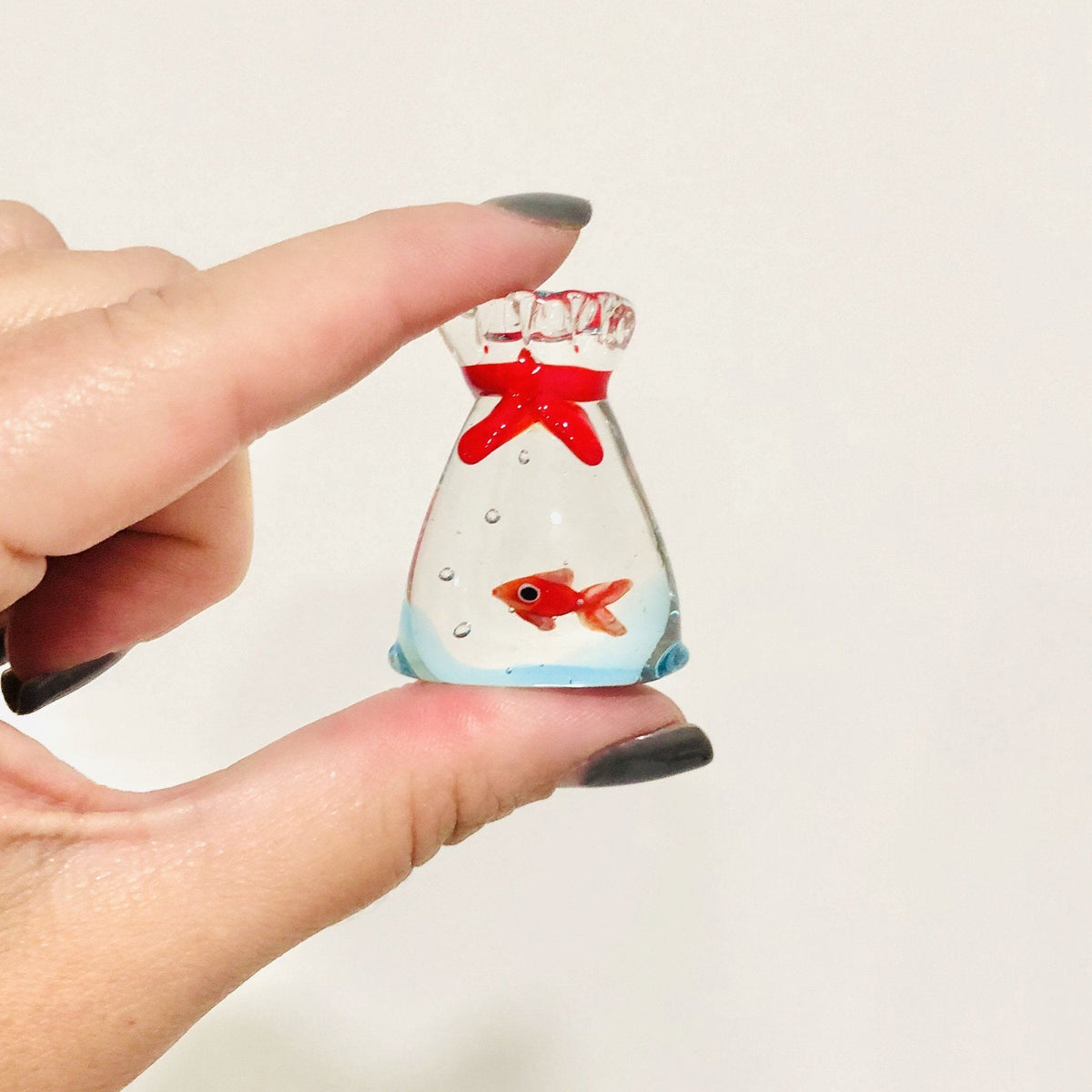 Tiny Goldfish in a Bag, Wholesale Set of 10 Miniature Luke Adams Glass Blowing Studio 